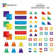 Connetix - 102 Piece Rainbow Creative Pack