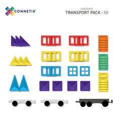 Connetix - 50 Piece Rainbow Transport Pack