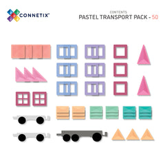 Connetix - 50 Piece Pastel Transport Pack