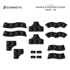 Connetix - 16 Piece Road Ramps & Intersections