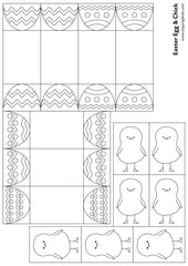 Printable Materials (Easter Egg & Chick) - ToppingsKids
