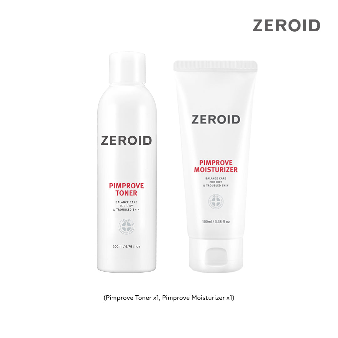 ZEROID - Pimprove Toner + Moisturizer Bundle