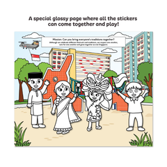 Preorder - A Colouring & Reusable Sticker Book - Let's Colour Our Singapore [Dispatch from 6 Aug]