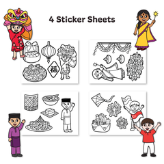 Preorder - A Colouring & Reusable Sticker Book - Let's Colour Our Singapore [Dispatch from 6 Aug]