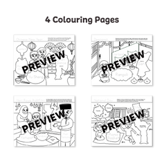 TOKI Colouring & Reusable Sticker Book - Let's Colour Our Singapore