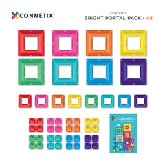 Connetix - 48 Piece Bright Portal Pack