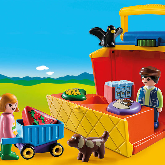 PLAYMOBIL 1.2.3 - 9123 Take Along Market Stall