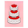 Silkscreen Poster - Strawberry cake, pink - ToppingsKids