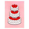 Silkscreen Poster - Strawberry cake, pink - ToppingsKids