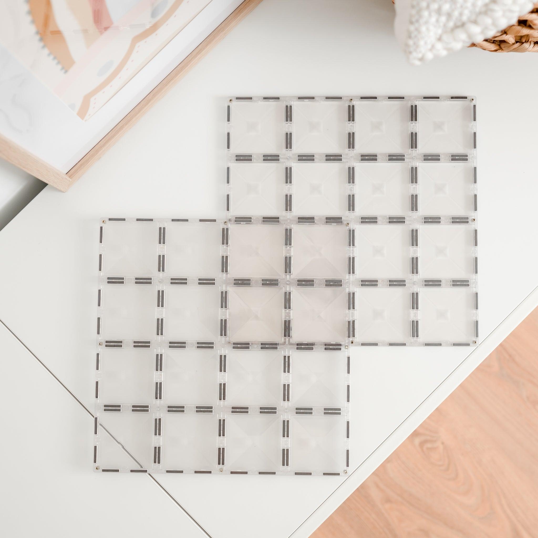 Connetix - 2 Piece Clear Base Plate Pack - ToppingsKids