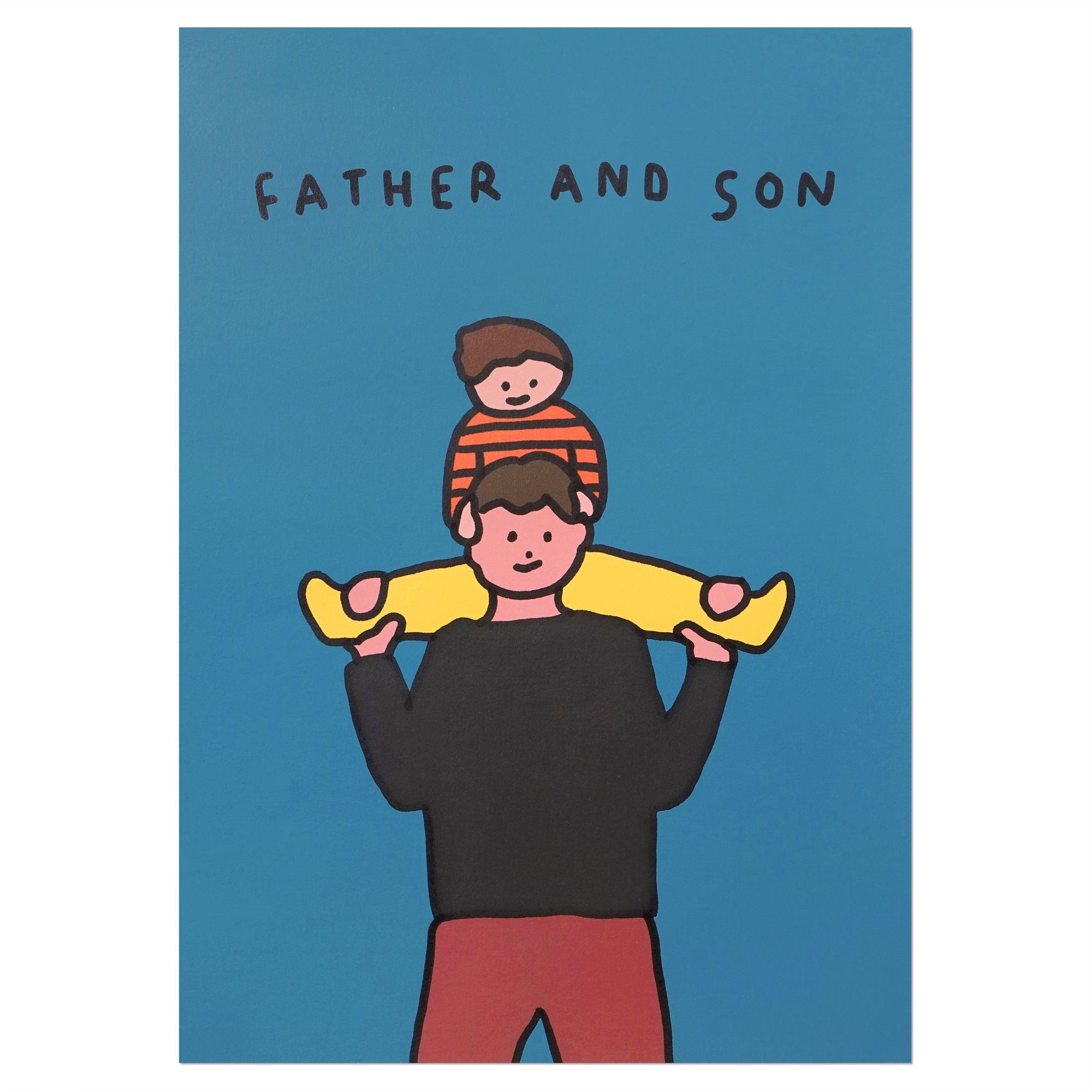 A3 Poster - Piggy Back (Son) - ToppingsKids